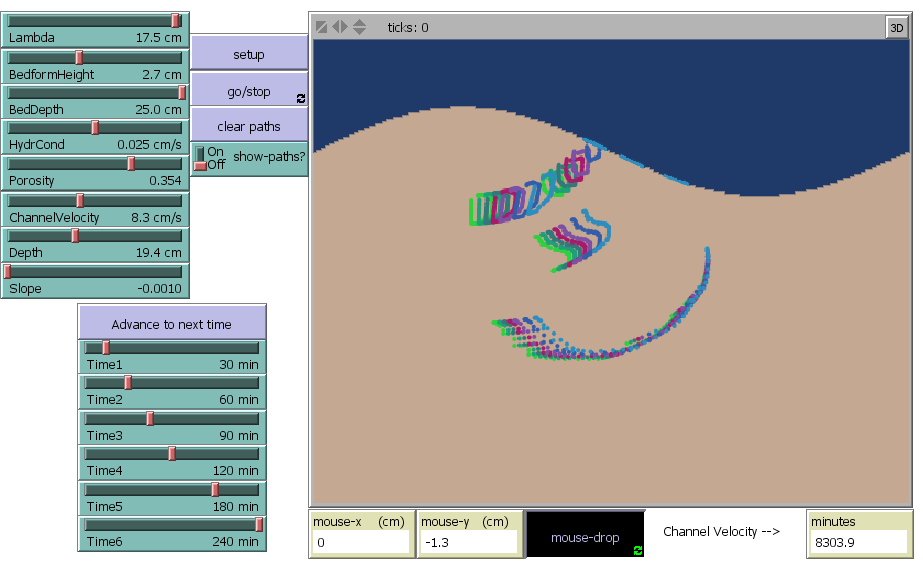 Hyporheic Exchange Model: Mouse drop preview image